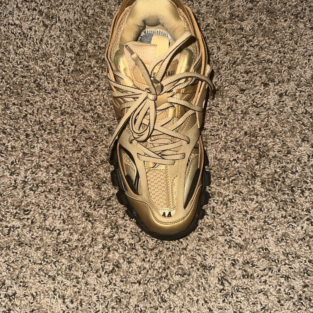 Balenciaga Tan Sneakers with Chunky Silhouette and Integrated Lacing